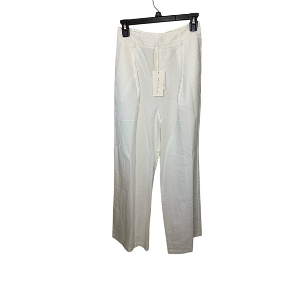Commense‎ White High Waist Wide Leg Trousers Career Casual Pants - Picture 1 of 3